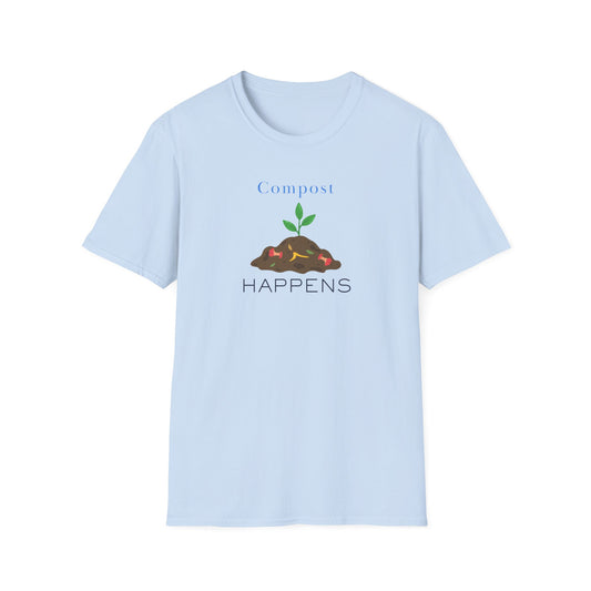 Compost Happens T-Shirt – Funny Gardening Tee with Sprout Graphic