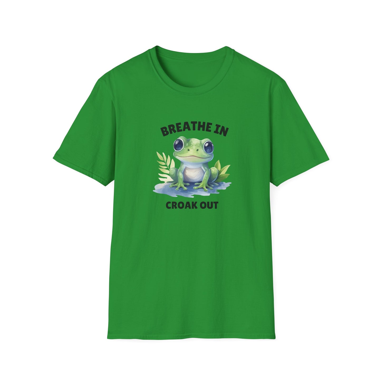 Frog "Breathe In, Croak Out" Graphic T-Shirt