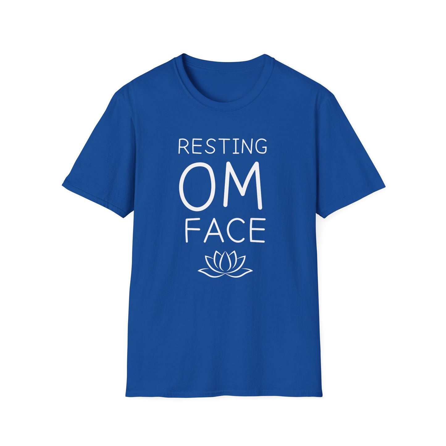 Resting OM Face T-Shirt — Funny Yoga Tee with Lotus Graphic