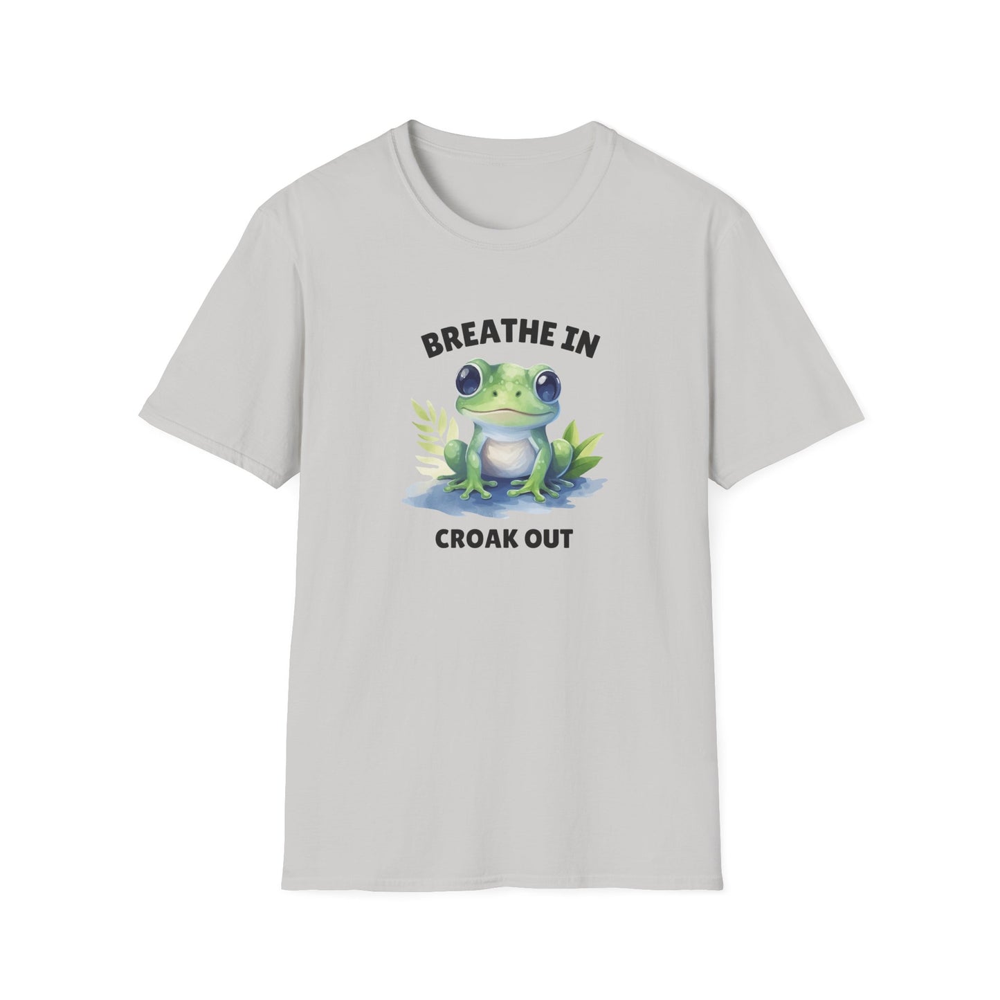 Frog "Breathe In, Croak Out" Graphic T-Shirt