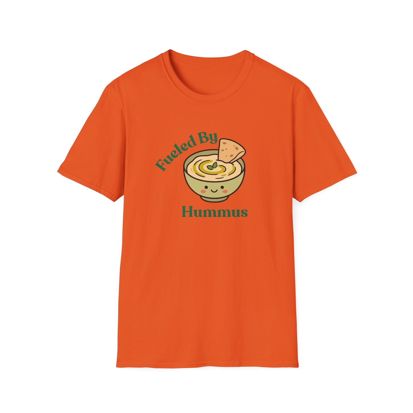 Fueled By Hummus T-Shirt — Cute Vegan Food Graphic Tee