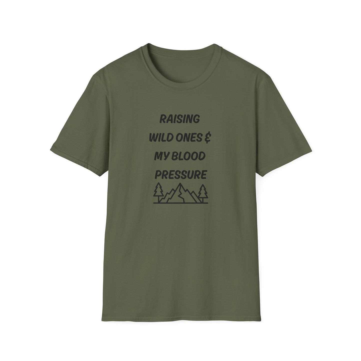 T-Shirt – “Raising Wild Ones & My Blood Pressure” Funny Mom Camping Tee