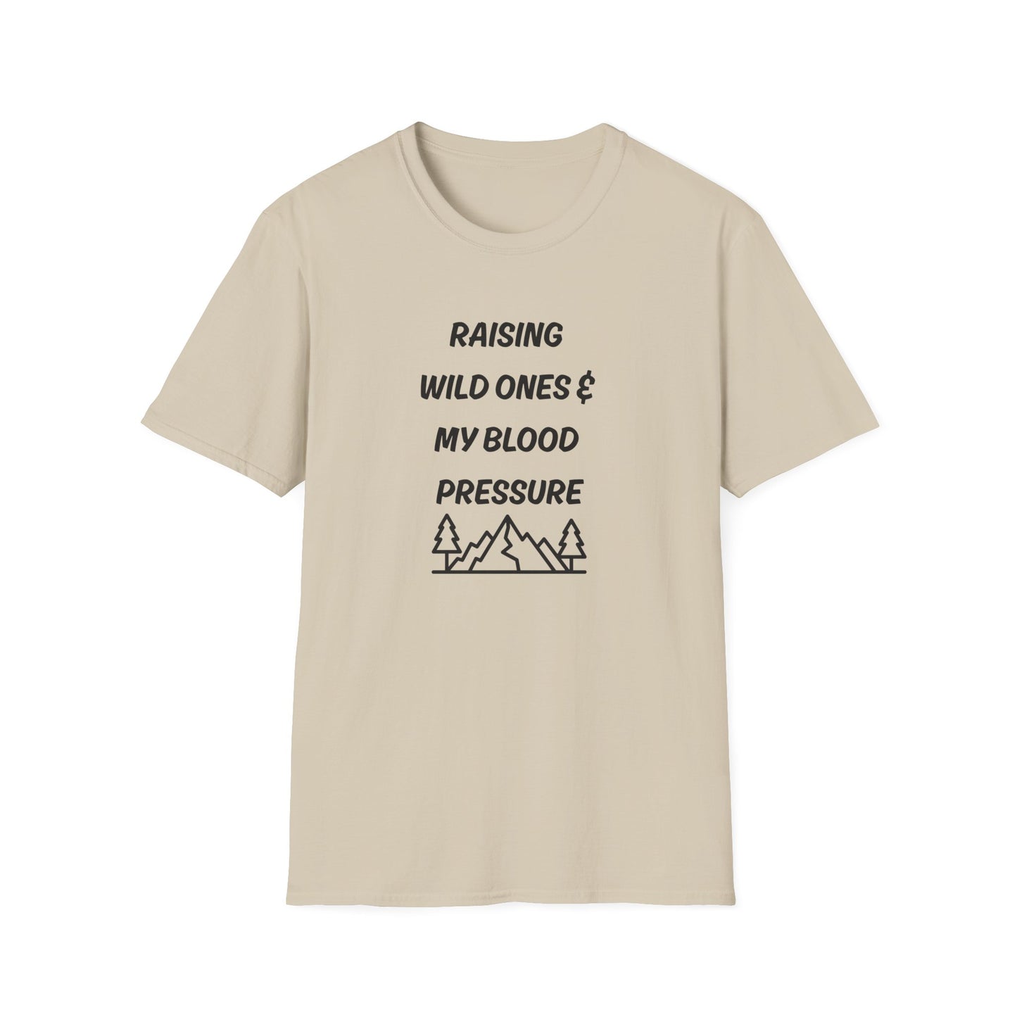 T-Shirt – “Raising Wild Ones & My Blood Pressure” Funny Mom Camping Tee