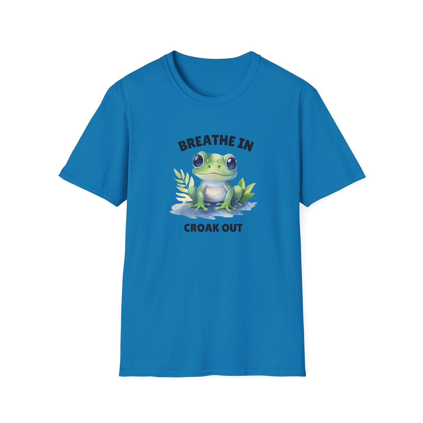 Frog "Breathe In, Croak Out" Graphic T-Shirt