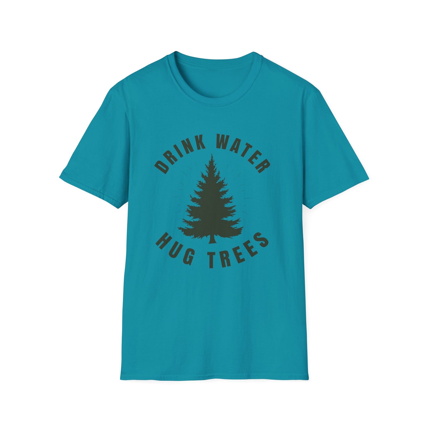 Drink Water Hug Trees T-Shirt — Nature Lover Eco Tee