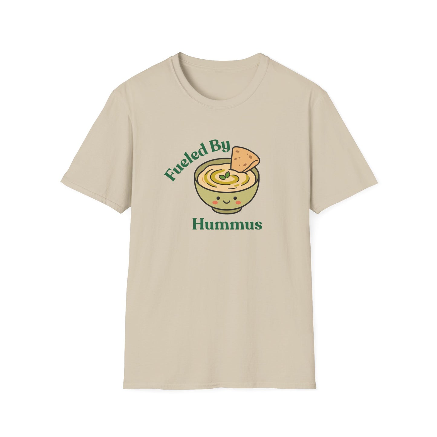 Fueled By Hummus T-Shirt — Cute Vegan Food Graphic Tee