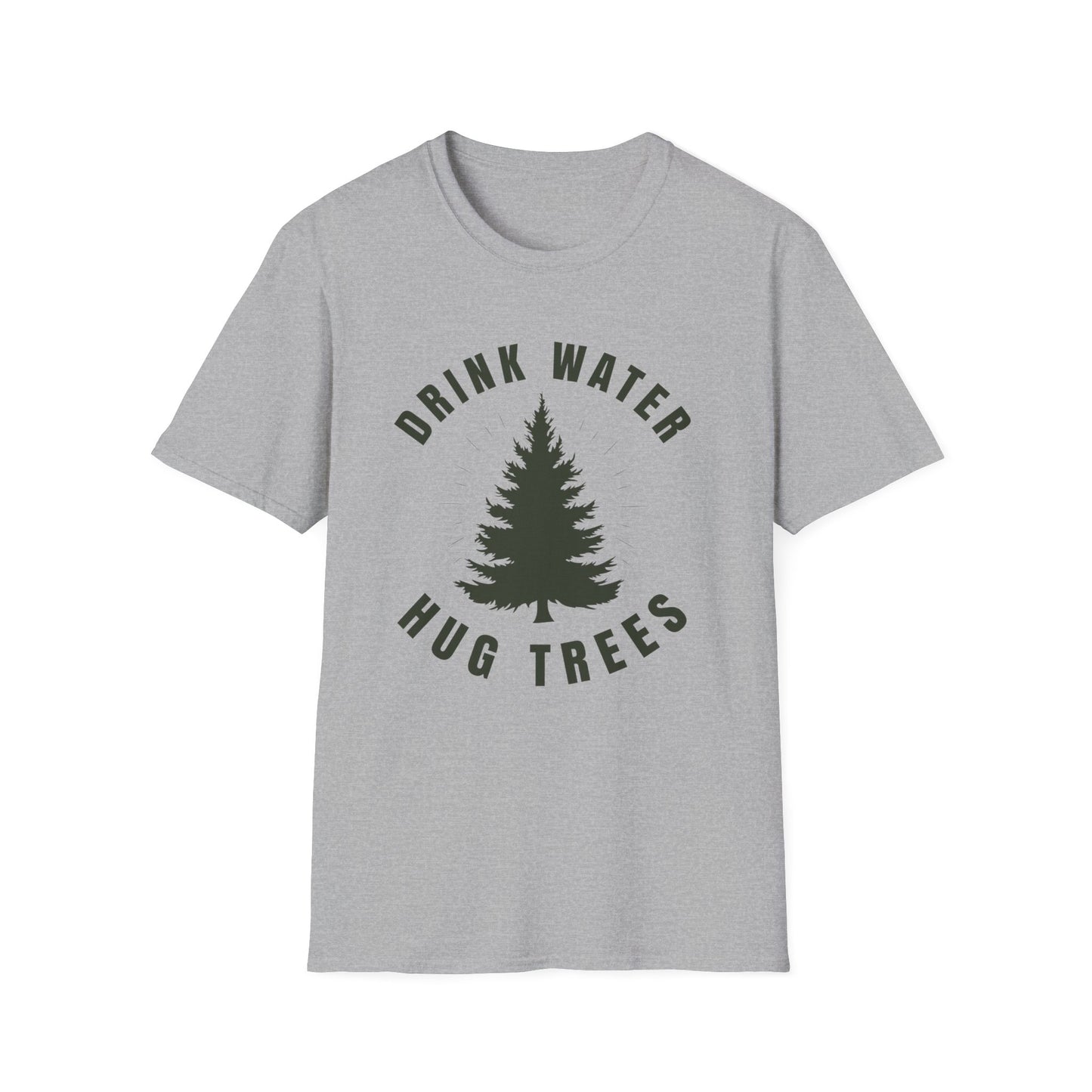 Drink Water Hug Trees T-Shirt — Nature Lover Eco Tee