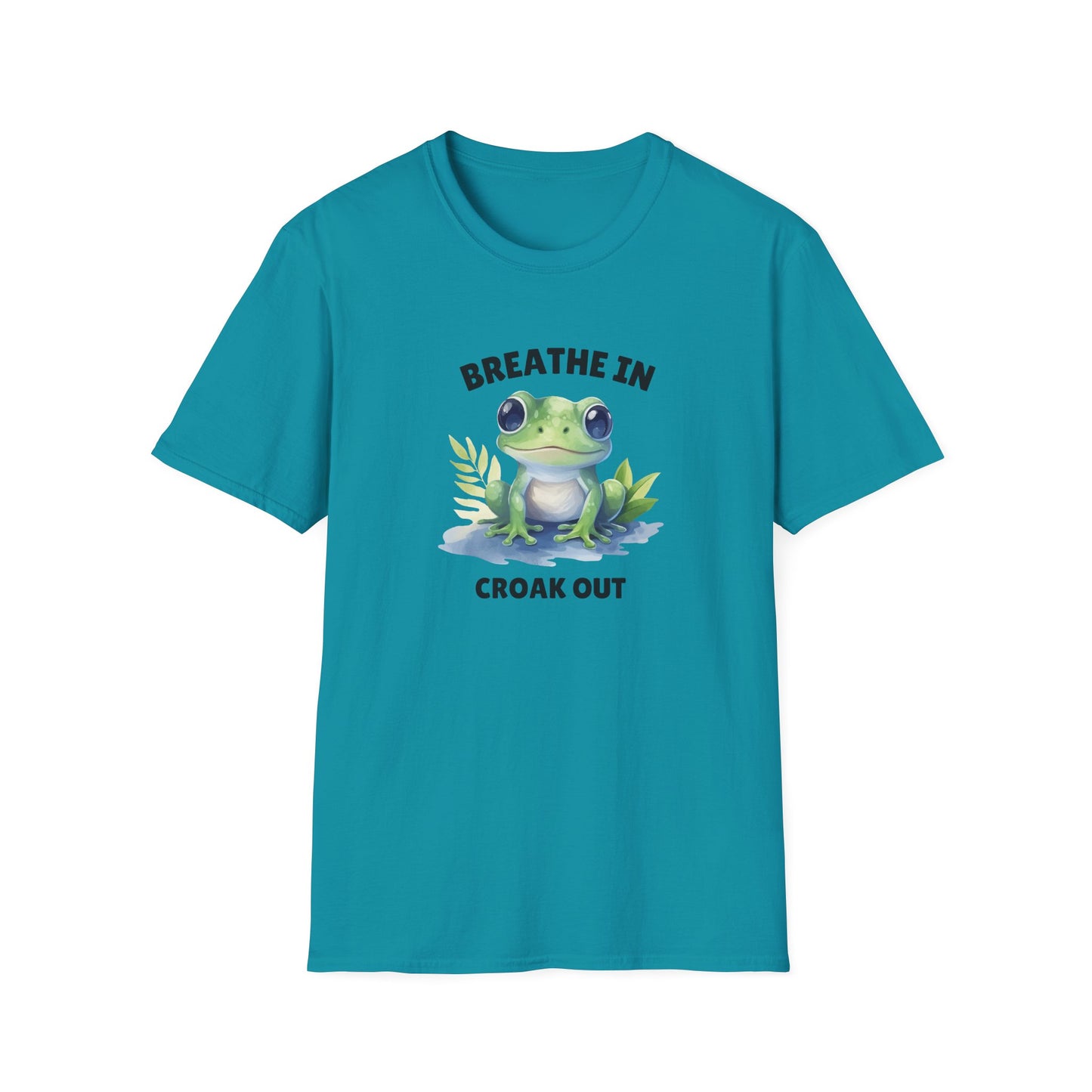 Frog "Breathe In, Croak Out" Graphic T-Shirt