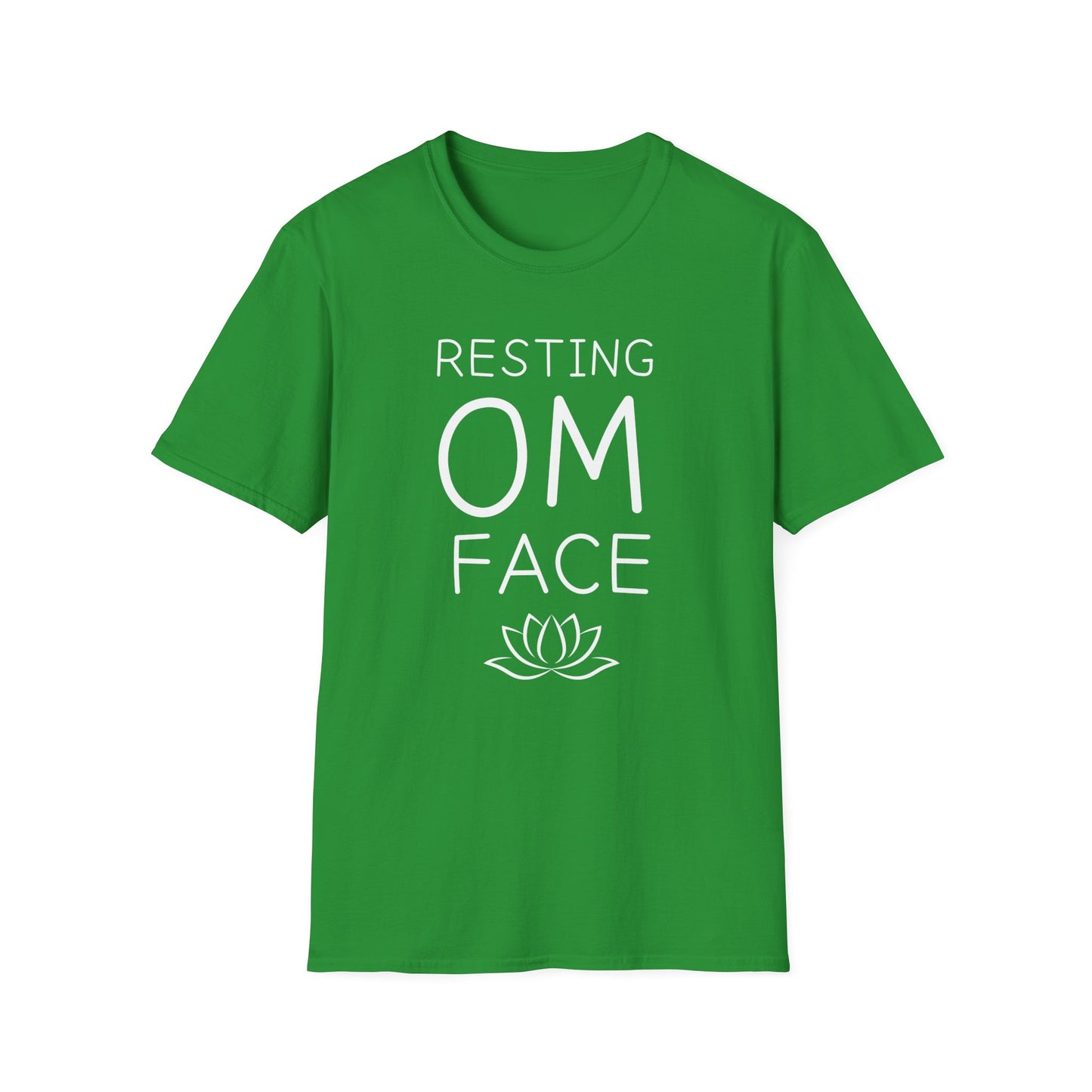 Resting OM Face T-Shirt — Funny Yoga Tee with Lotus Graphic