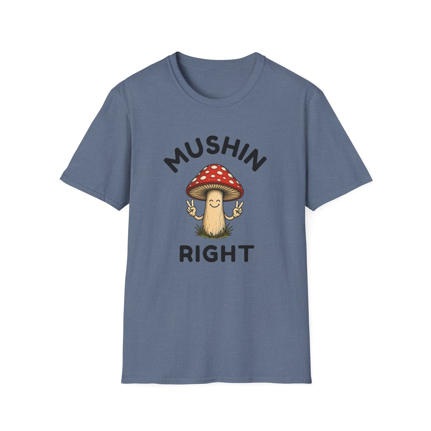 Mushin Right Mushroom Graphic T-Shirt — Funny Mushroom Pun Tee