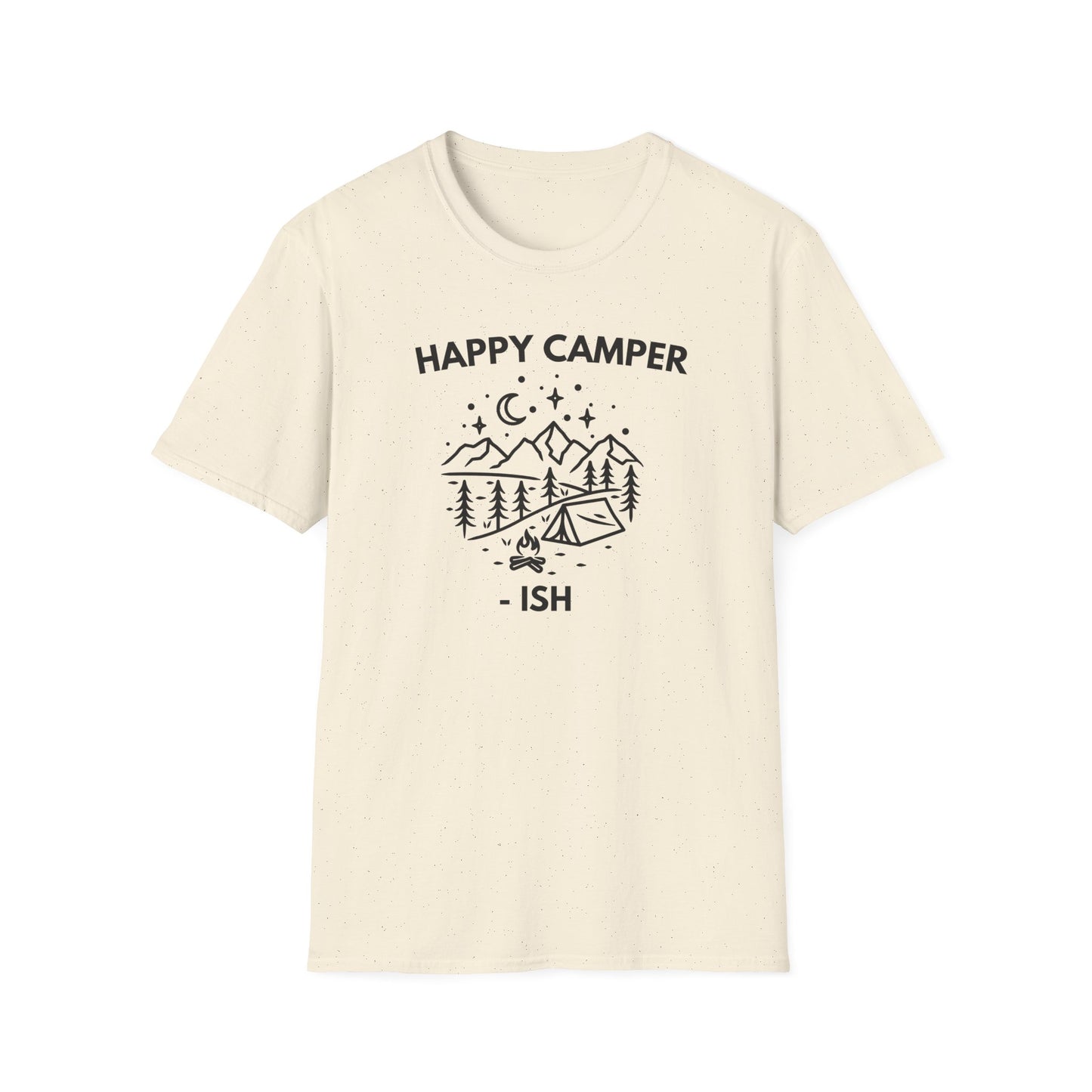 Happy Camper T-Shirt — Vintage Mountain Camping Graphic Tee
