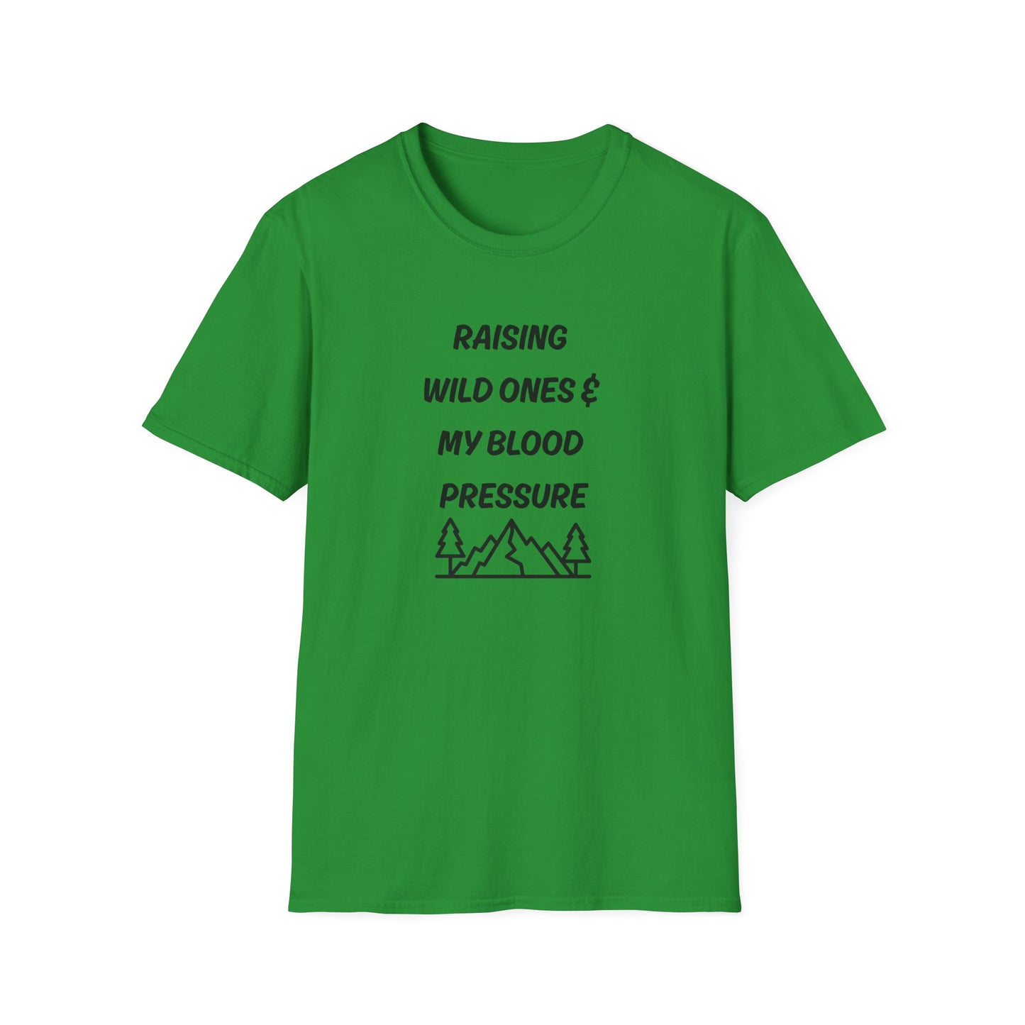 T-Shirt – “Raising Wild Ones & My Blood Pressure” Funny Mom Camping Tee