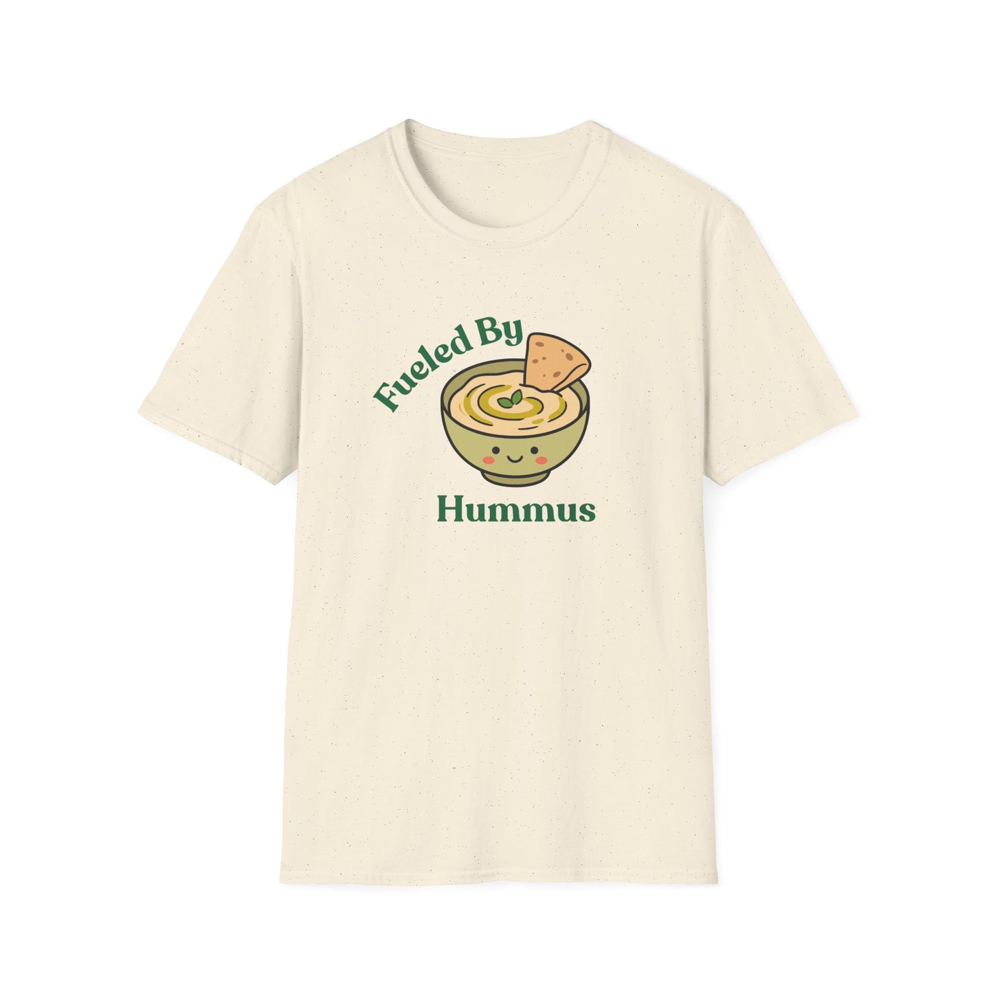 Fueled By Hummus T-Shirt — Cute Vegan Food Graphic Tee