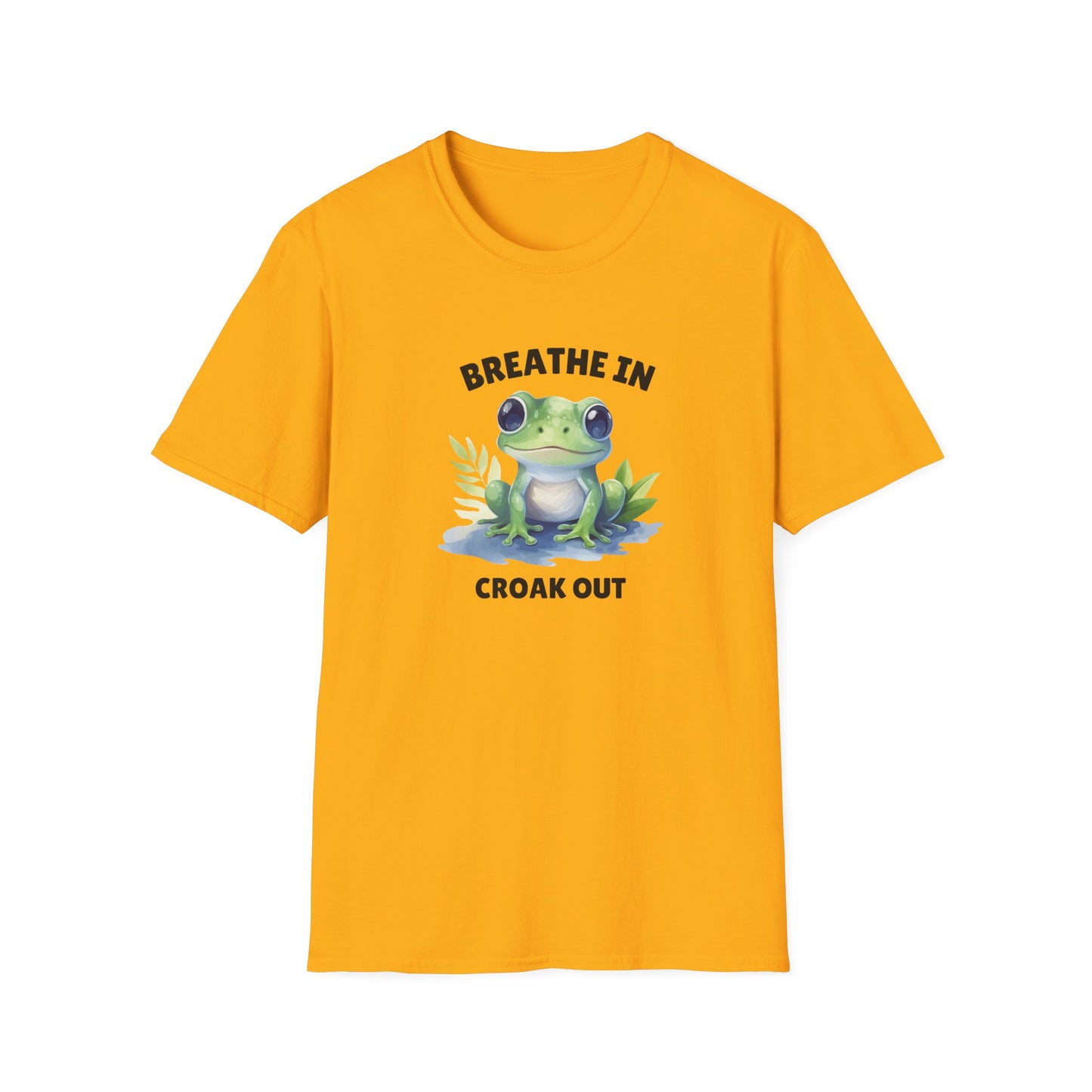 Frog "Breathe In, Croak Out" Graphic T-Shirt