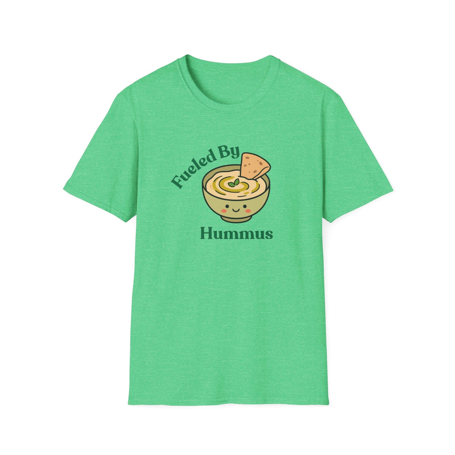 Fueled By Hummus T-Shirt — Cute Vegan Food Graphic Tee