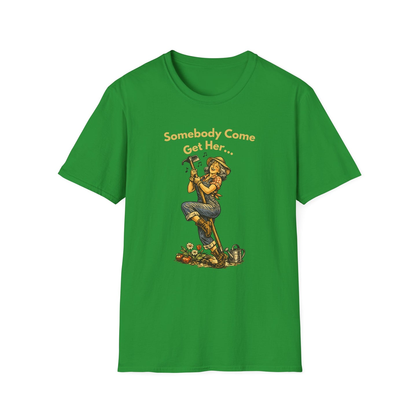 T-Shirt — “Somebody Come Get Her” Vintage Carpenter Graphic Tee