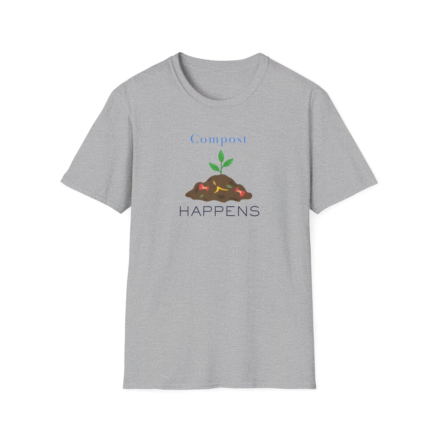 Compost Happens T-Shirt – Funny Gardening Tee with Sprout Graphic