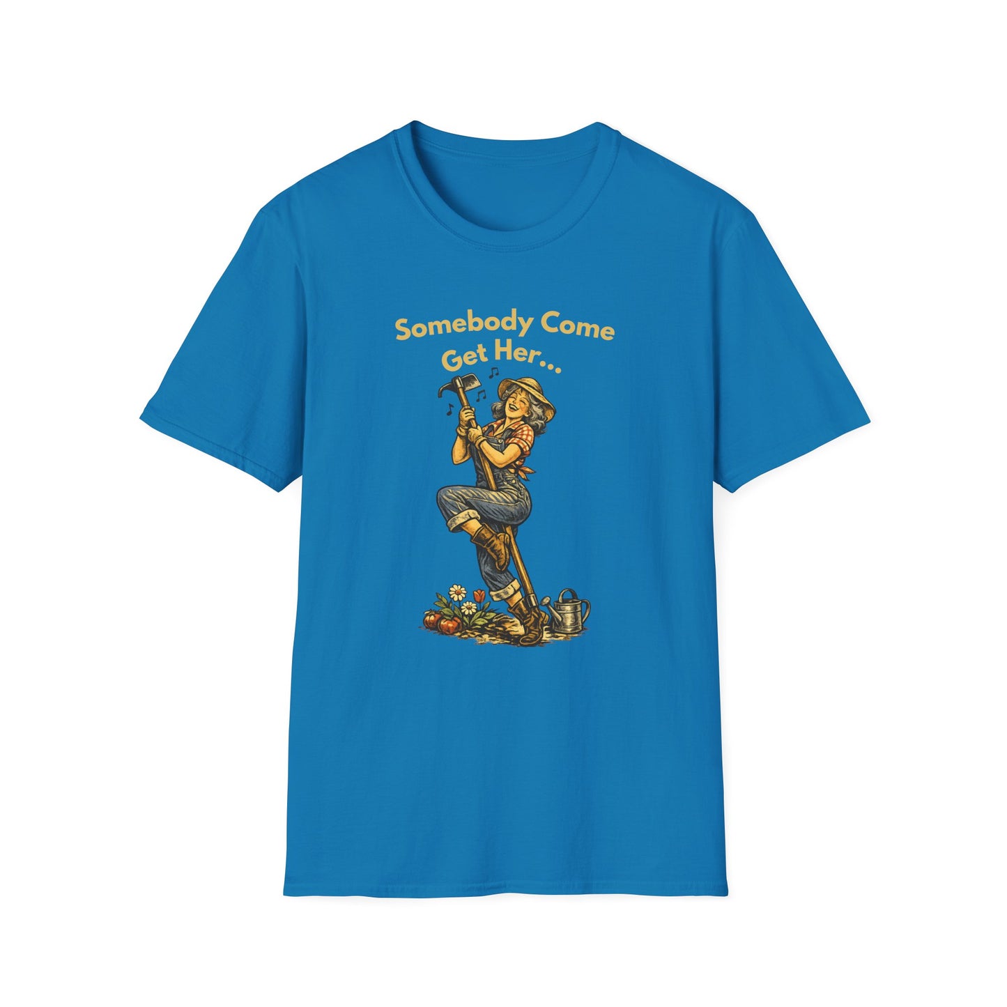 T-Shirt — “Somebody Come Get Her” Vintage Carpenter Graphic Tee