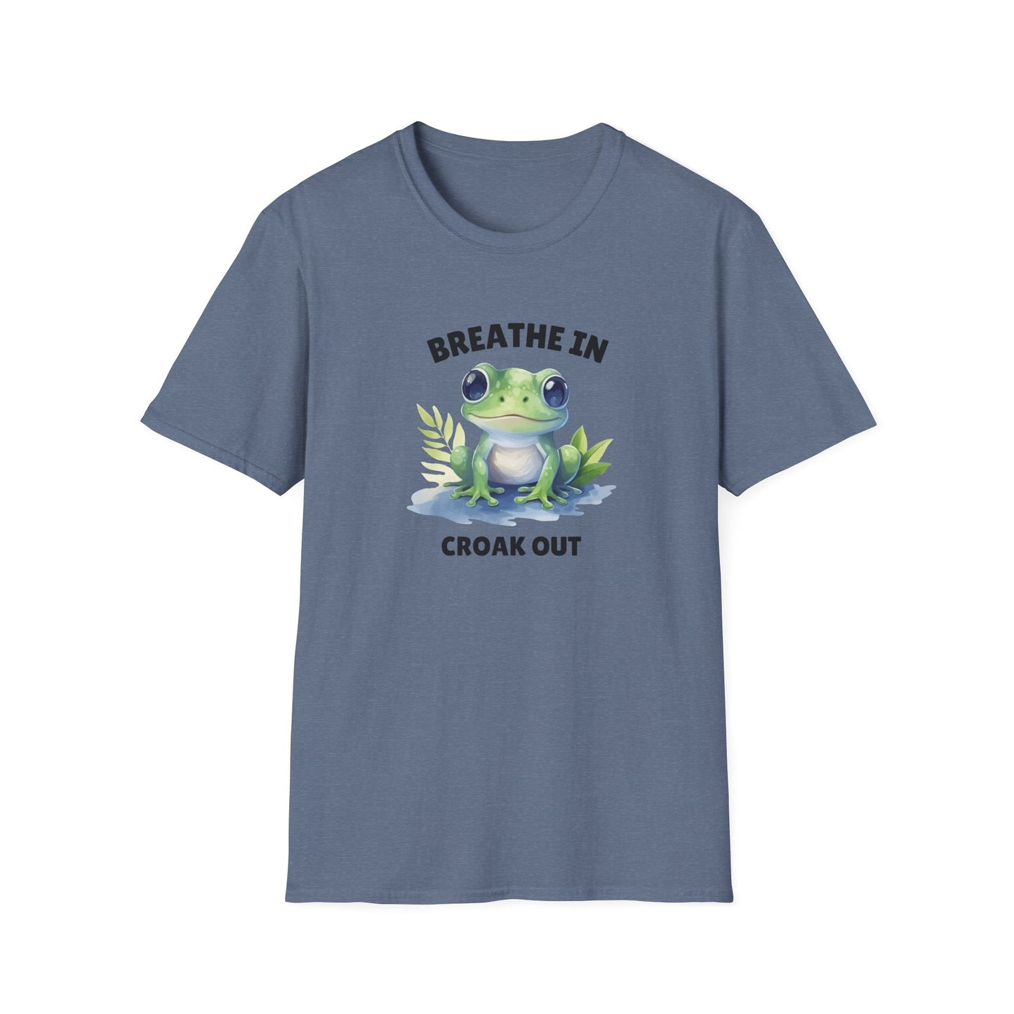 Frog "Breathe In, Croak Out" Graphic T-Shirt