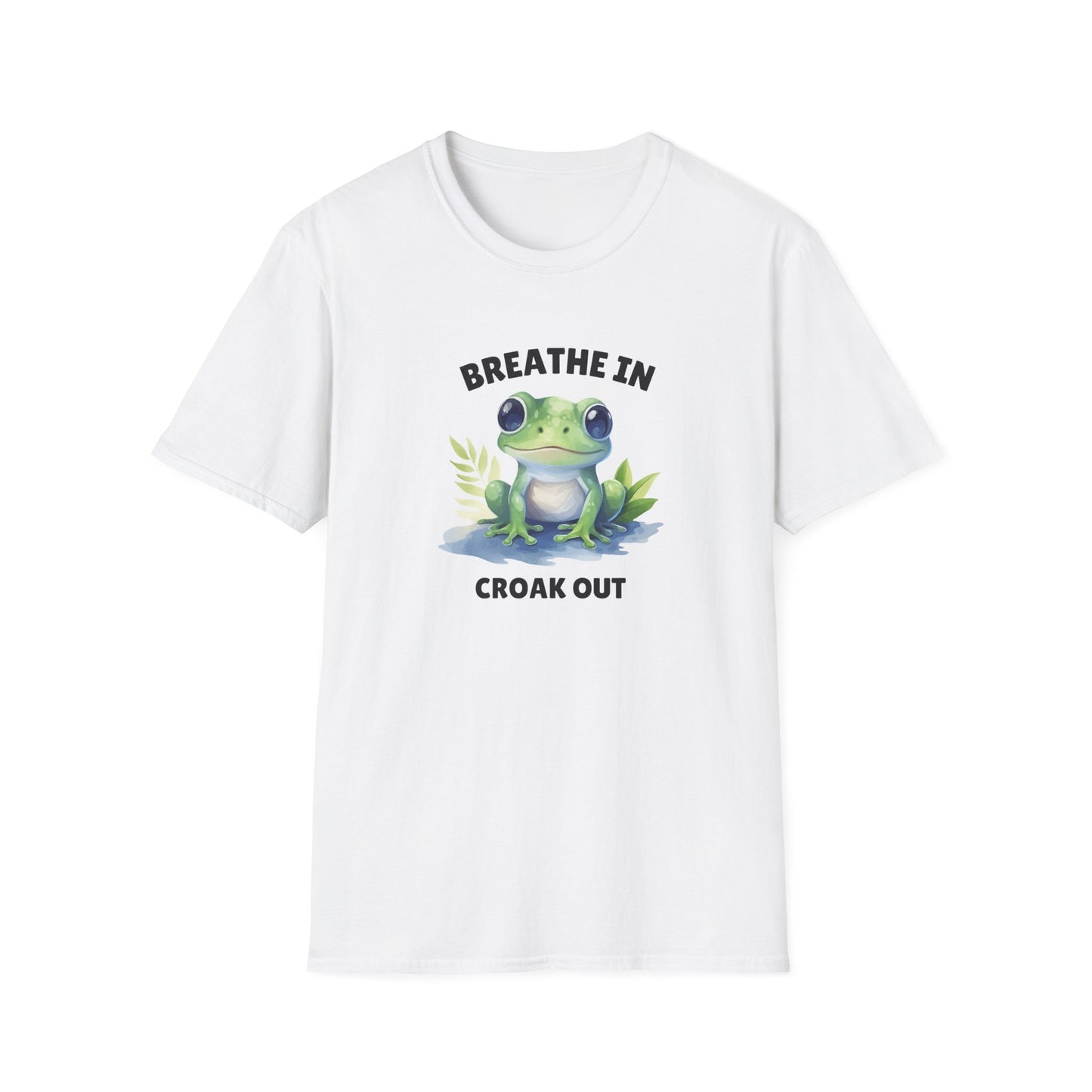 Frog "Breathe In, Croak Out" Graphic T-Shirt