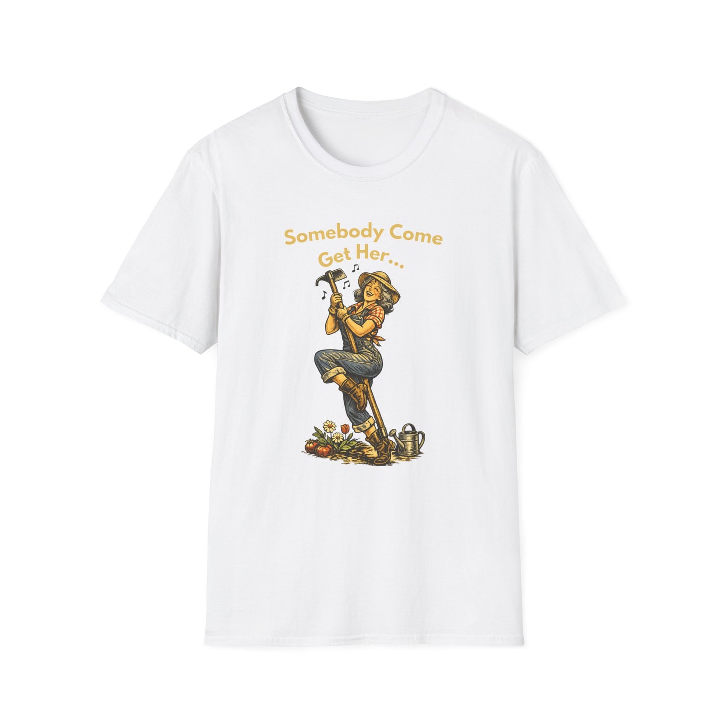 T-Shirt — “Somebody Come Get Her” Vintage Carpenter Graphic Tee