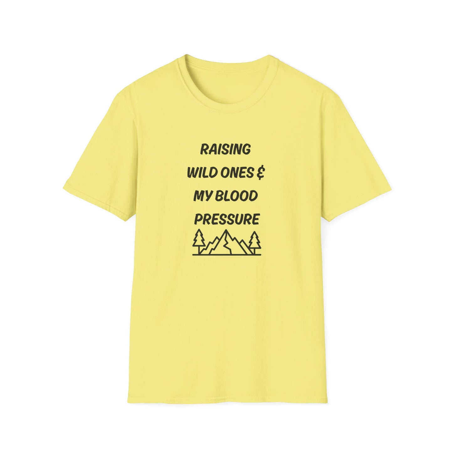 T-Shirt – “Raising Wild Ones & My Blood Pressure” Funny Mom Camping Tee