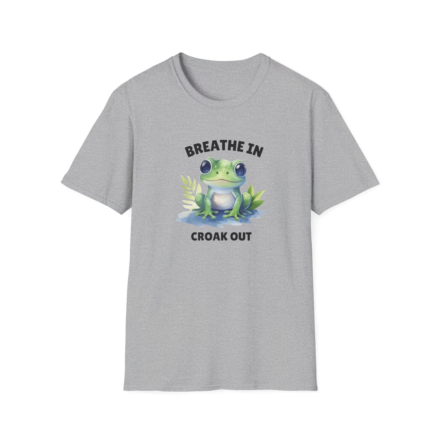 Frog "Breathe In, Croak Out" Graphic T-Shirt