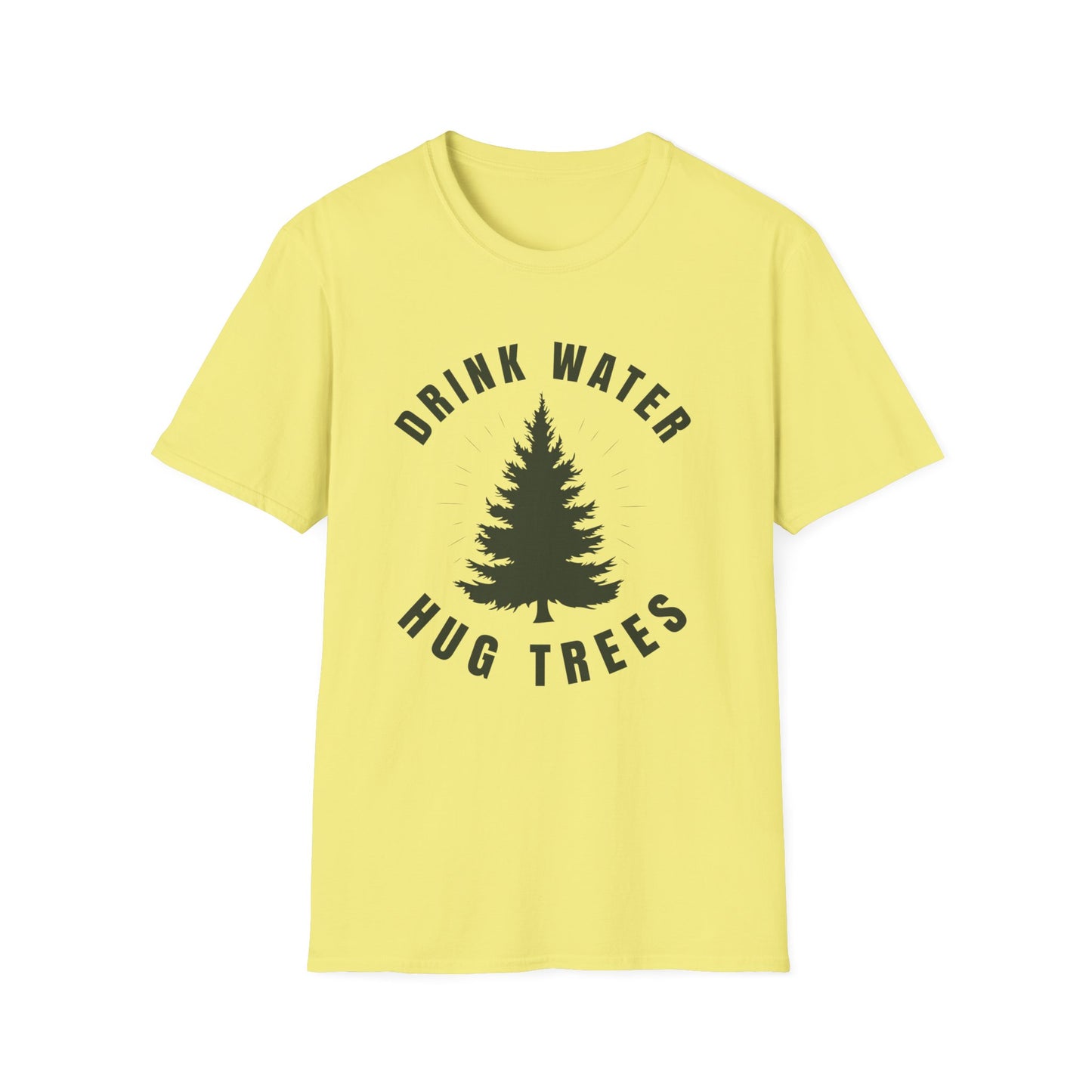 Drink Water Hug Trees T-Shirt — Nature Lover Eco Tee