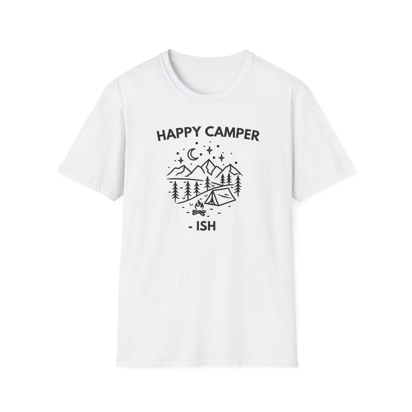 Happy Camper T-Shirt — Vintage Mountain Camping Graphic Tee