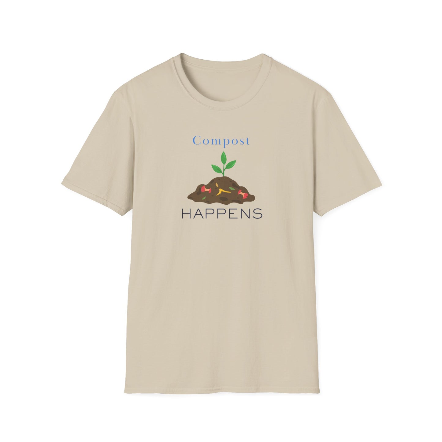 Compost Happens T-Shirt – Funny Gardening Tee with Sprout Graphic