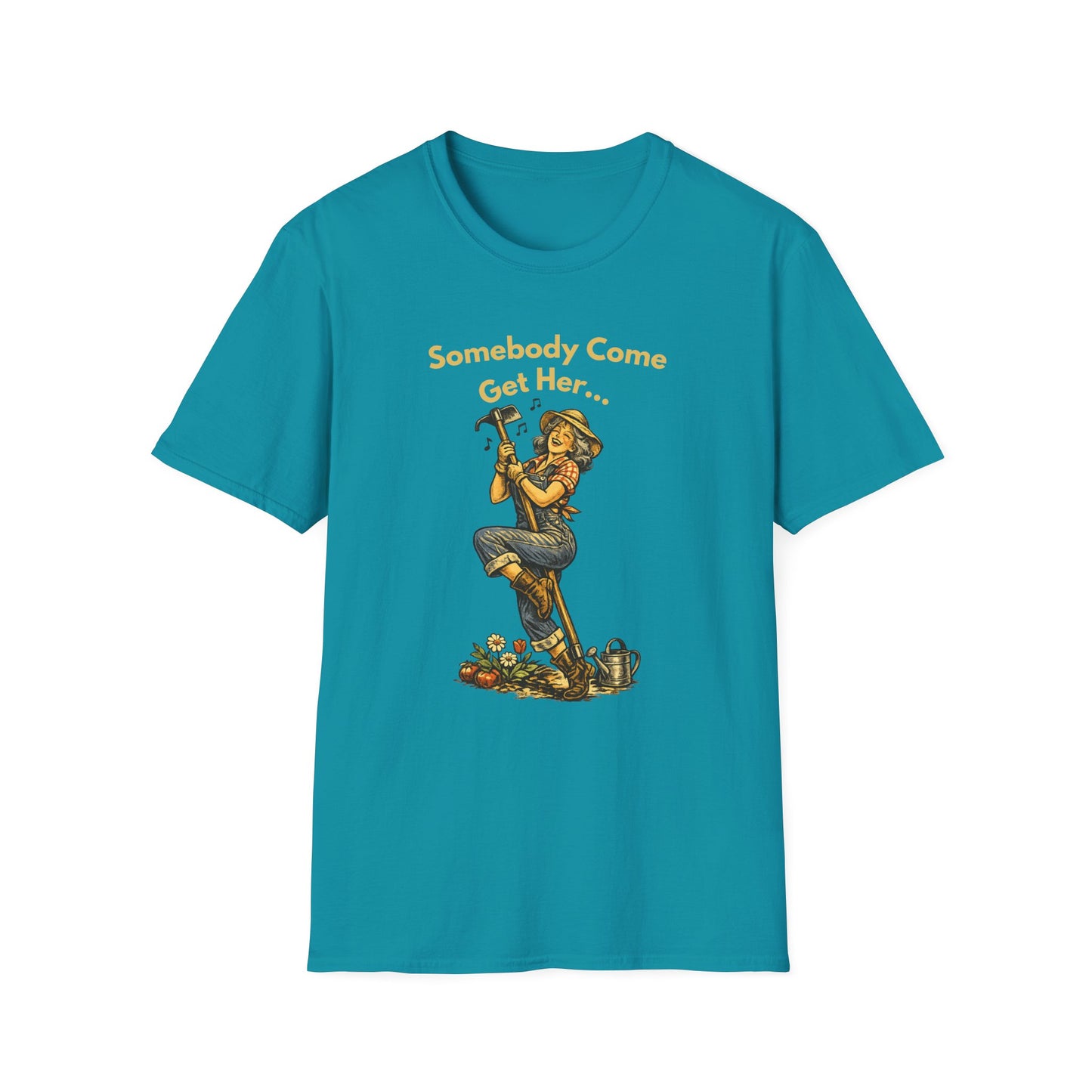 T-Shirt — “Somebody Come Get Her” Vintage Carpenter Graphic Tee