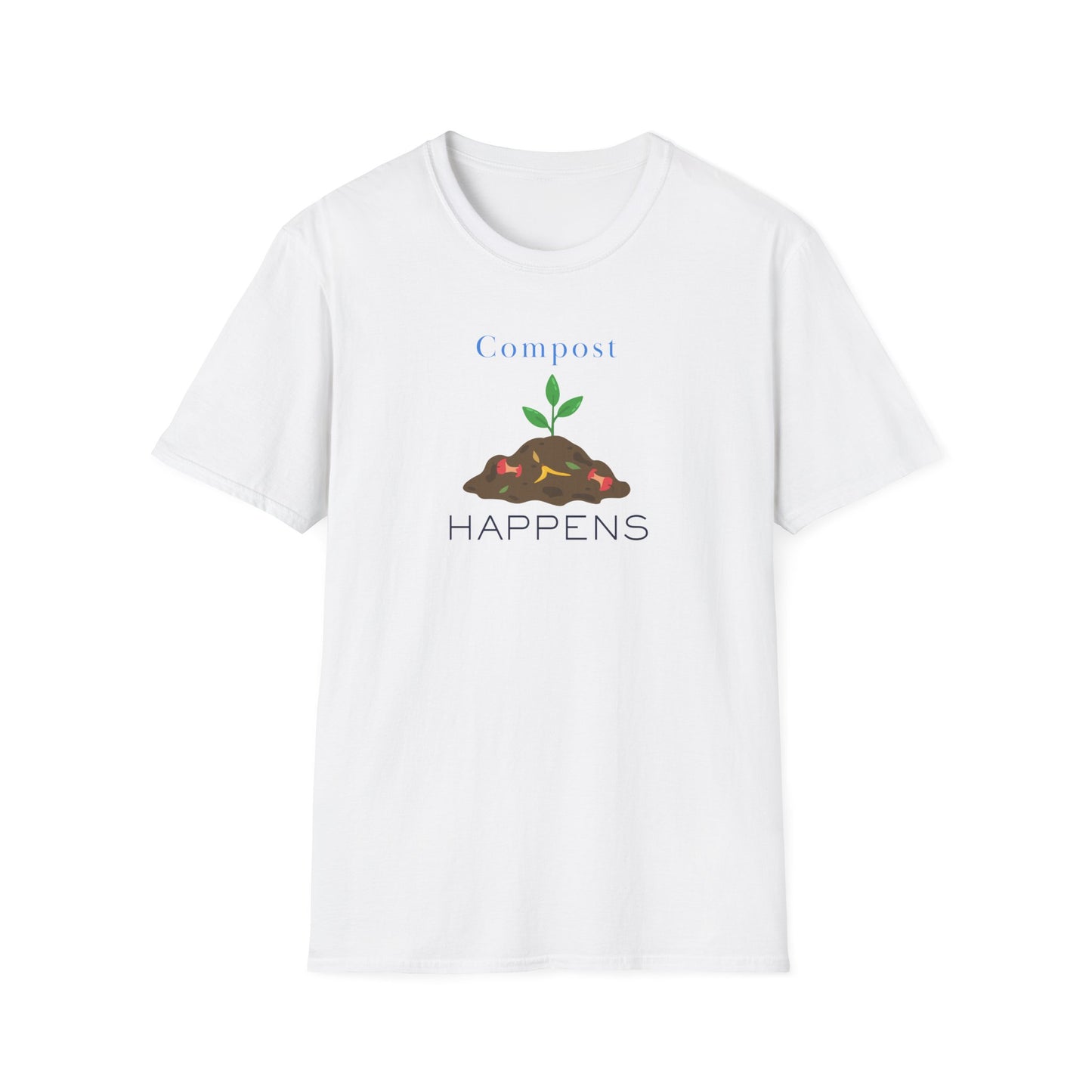 Compost Happens T-Shirt – Funny Gardening Tee with Sprout Graphic