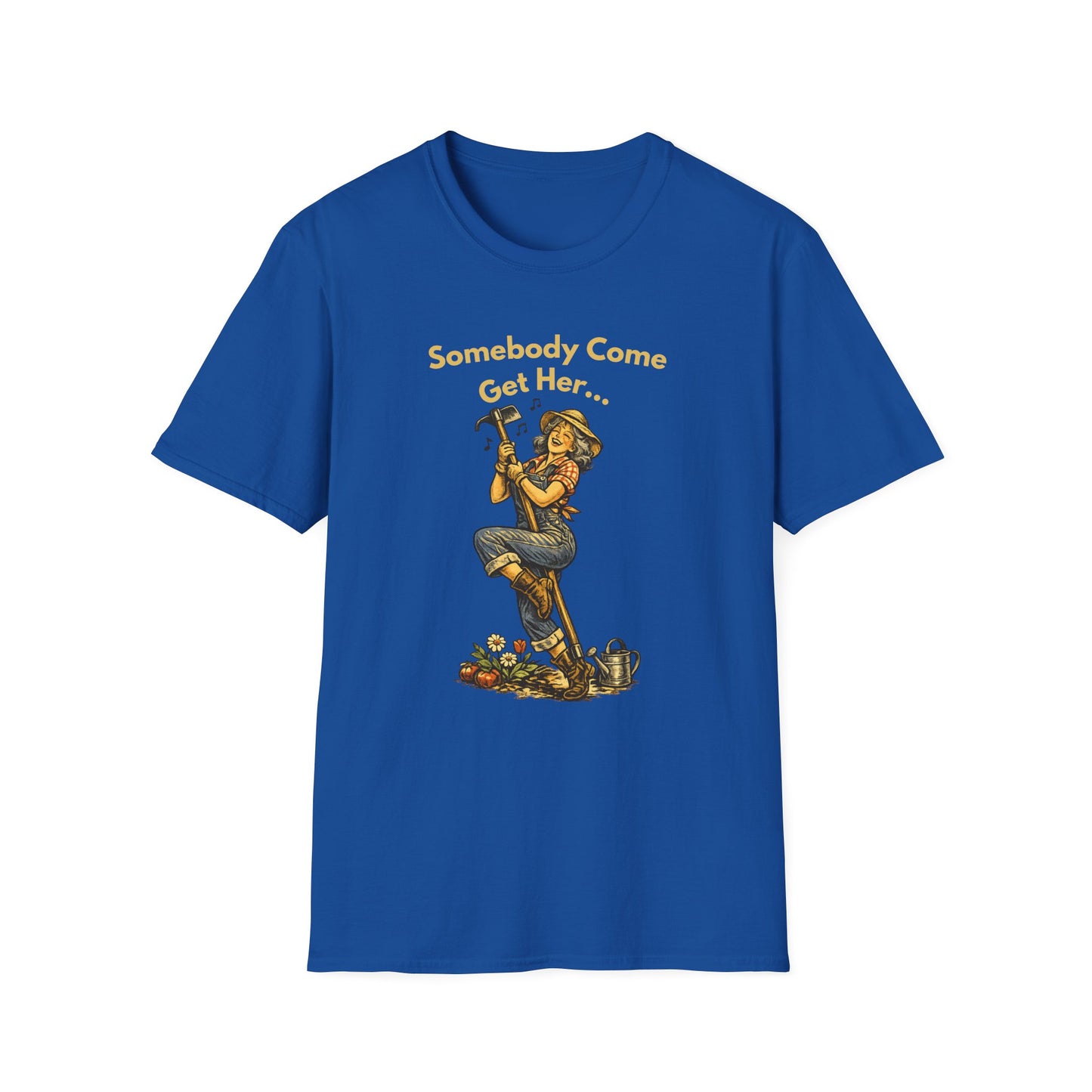 T-Shirt — “Somebody Come Get Her” Vintage Carpenter Graphic Tee