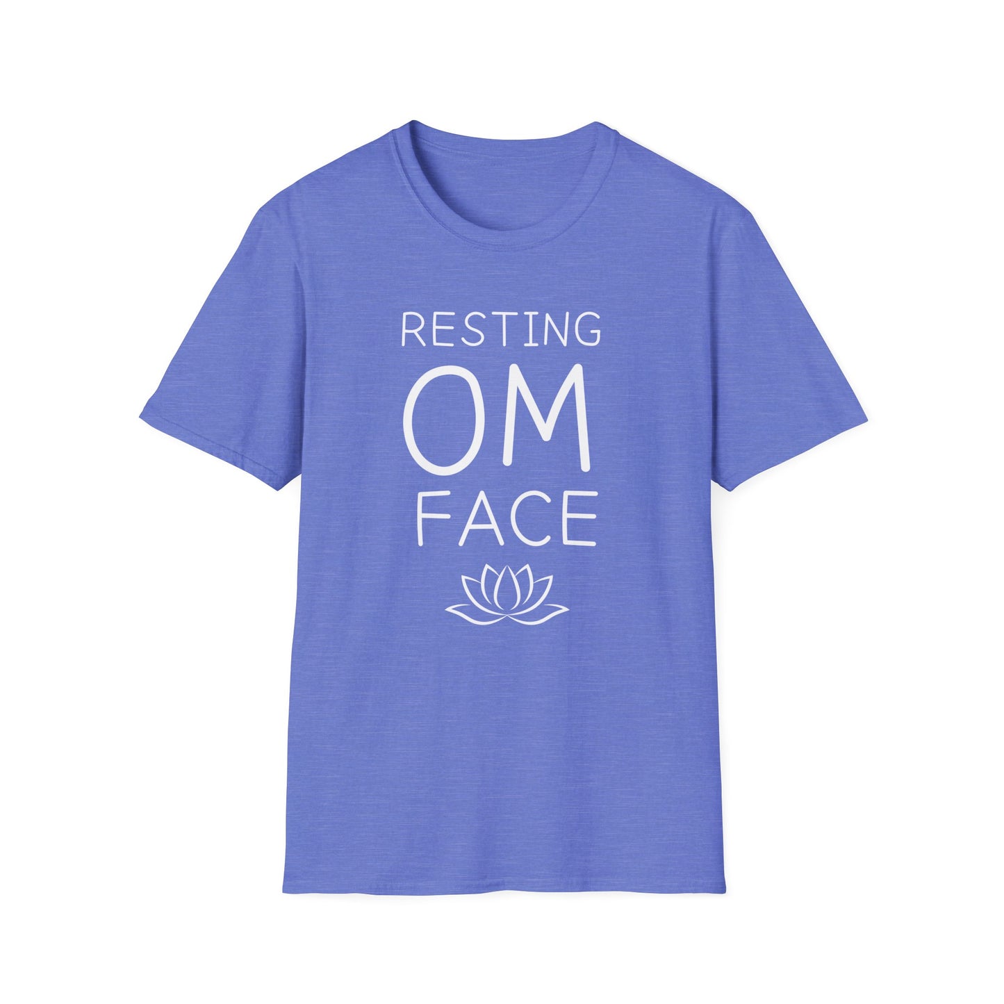 Resting OM Face T-Shirt — Funny Yoga Tee with Lotus Graphic
