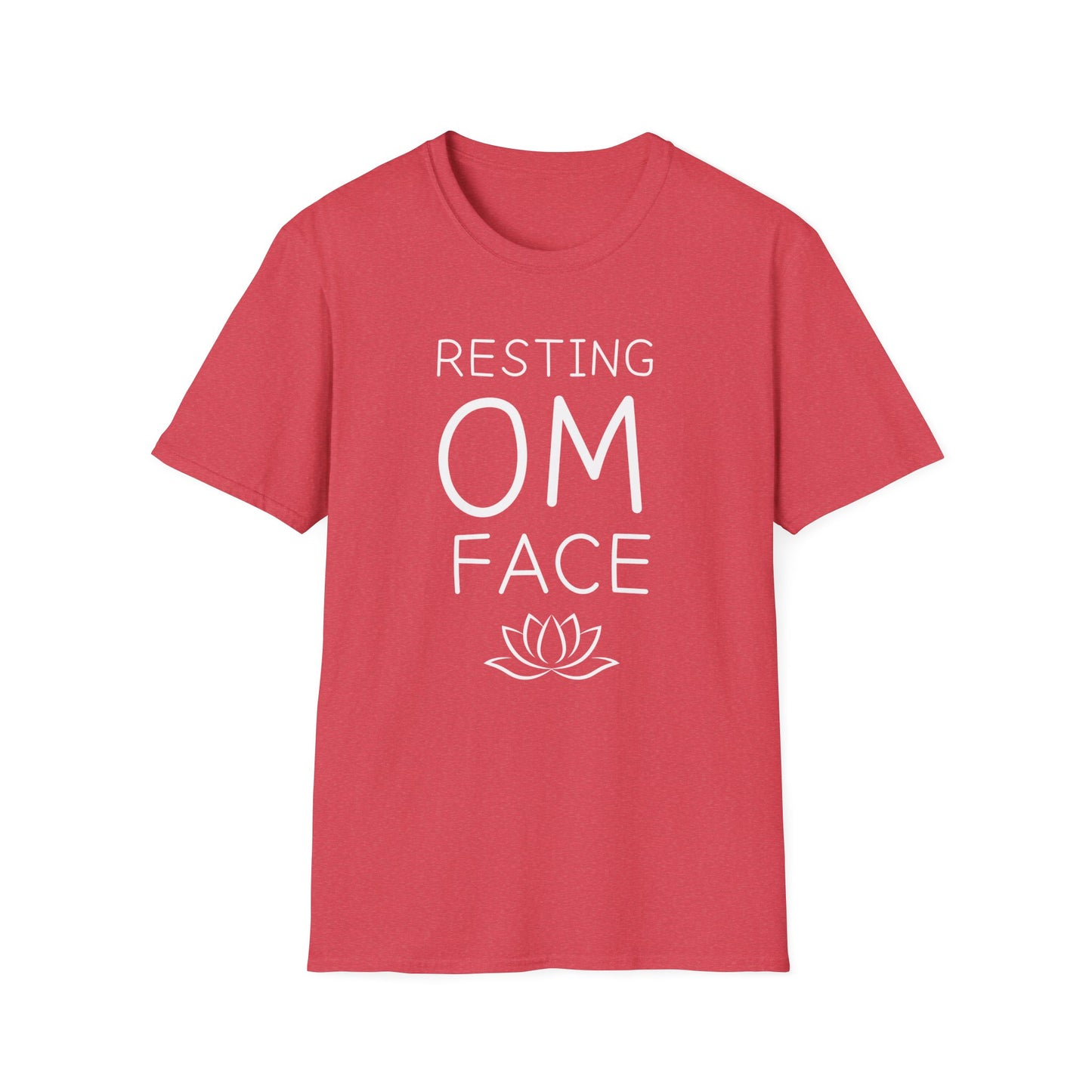 Resting OM Face T-Shirt — Funny Yoga Tee with Lotus Graphic