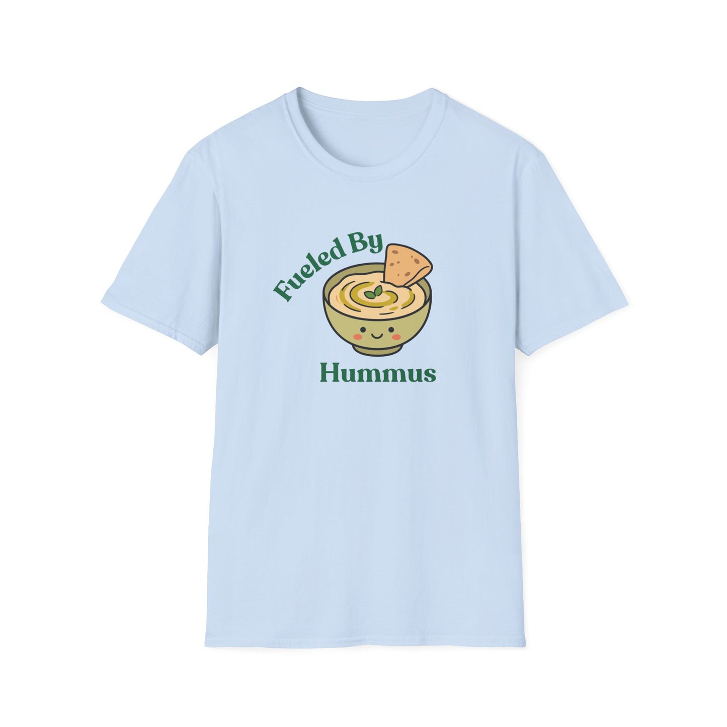 Fueled By Hummus T-Shirt — Cute Vegan Food Graphic Tee