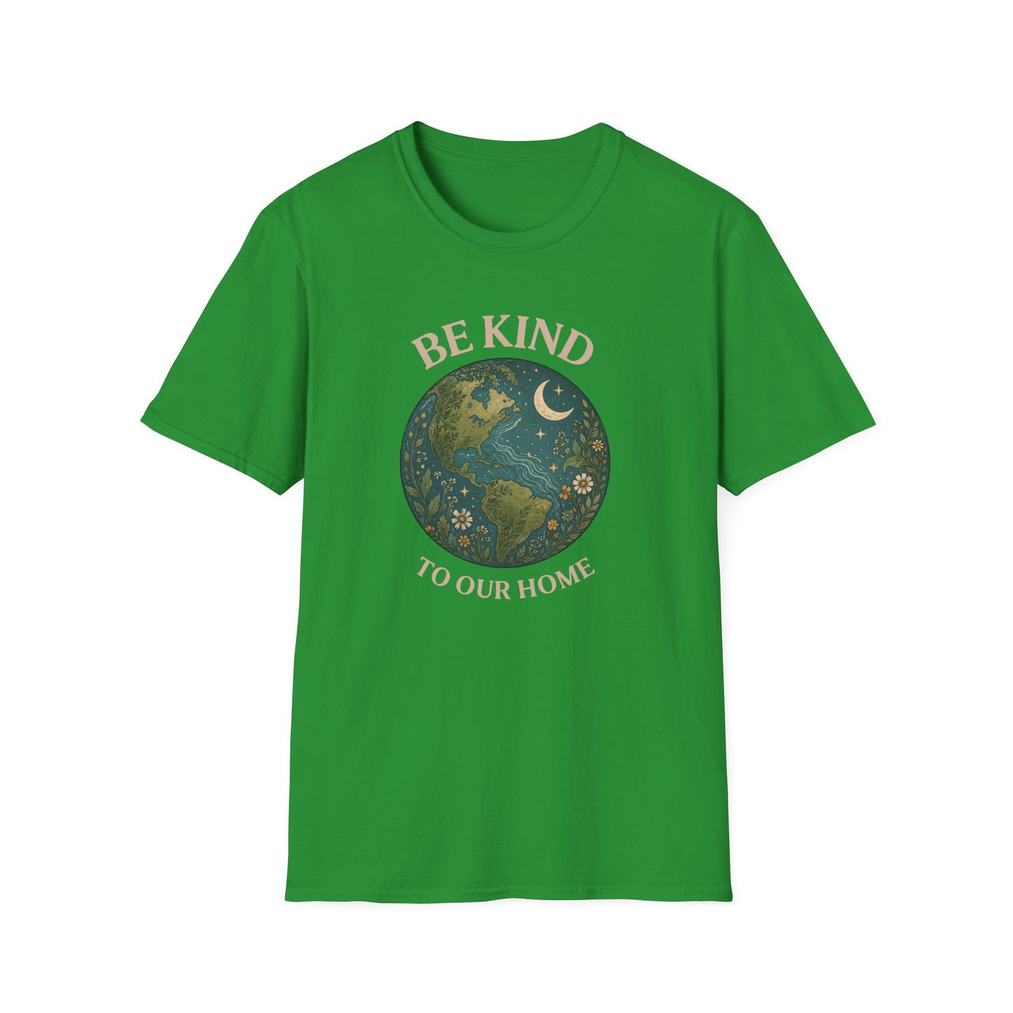 Earth Graphic T-Shirt — "Be Kind To Our Home" Eco Awareness Tee