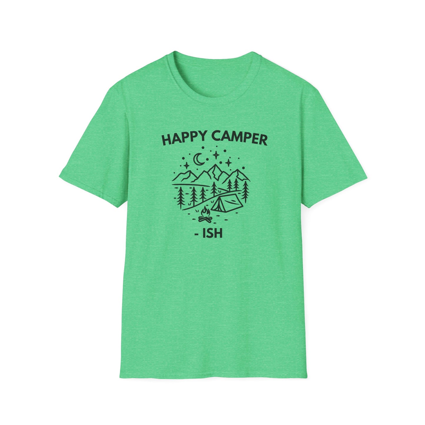 Happy Camper T-Shirt — Vintage Mountain Camping Graphic Tee