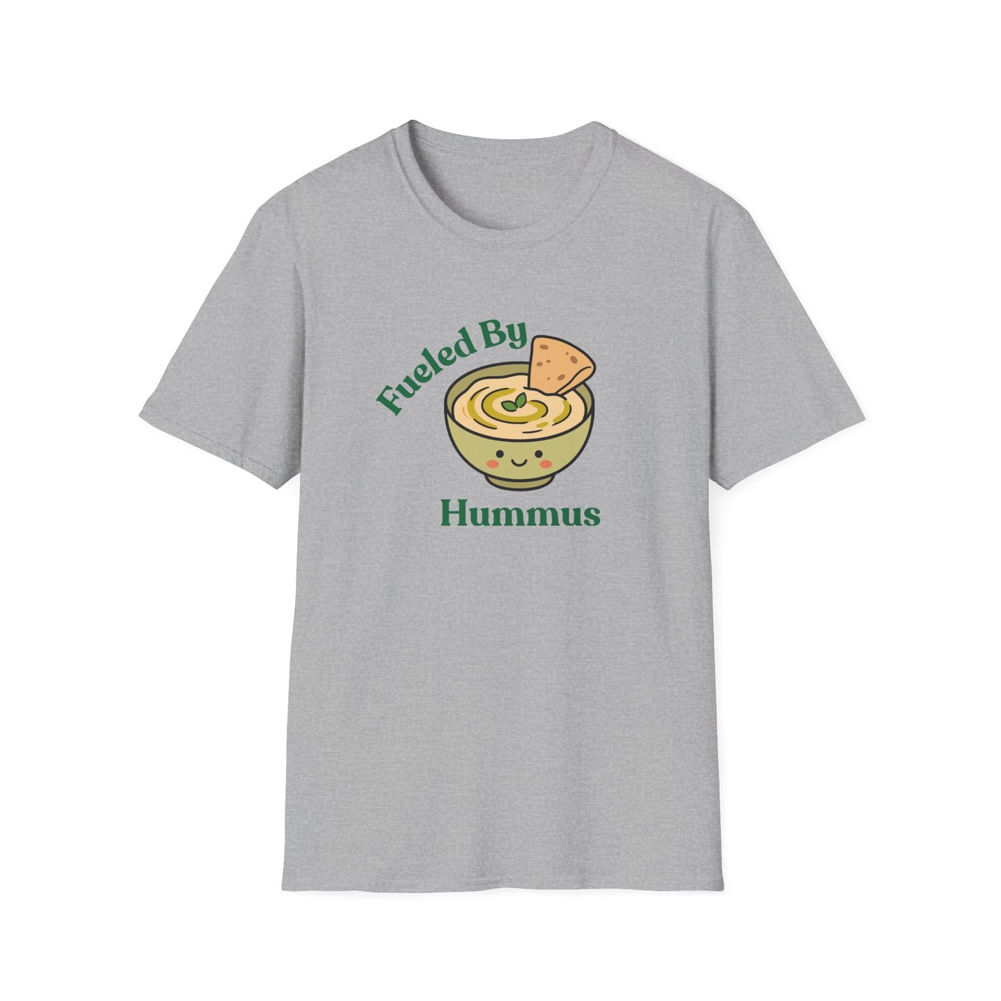 Fueled By Hummus T-Shirt — Cute Vegan Food Graphic Tee