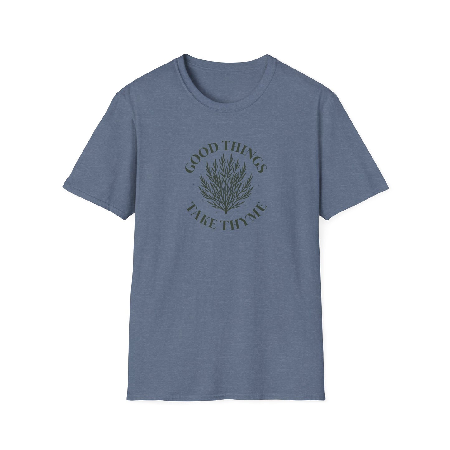 T-Shirt — "Good Things Take Time" Plant Graphic Relaxed Tee