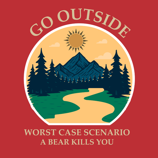 Go Outside Camping T-Shirt - 'Go Outside' Nature Graphic Tee for Hikers & Outdoor Lovers