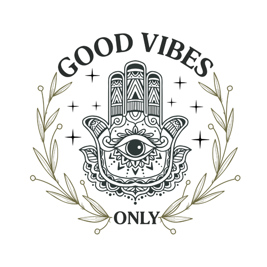 Good Vibes Hamsa T-Shirt — Spiritual Boho Graphic Tee