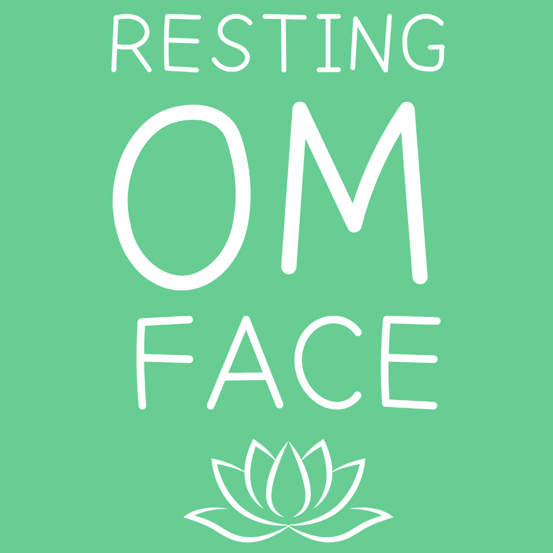 Resting OM Face T-Shirt — Funny Yoga Tee with Lotus Graphic
