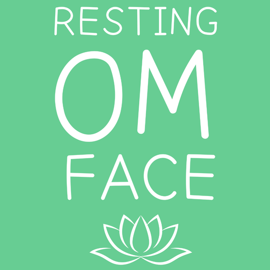 Resting OM Face T-Shirt — Funny Yoga Tee with Lotus Graphic