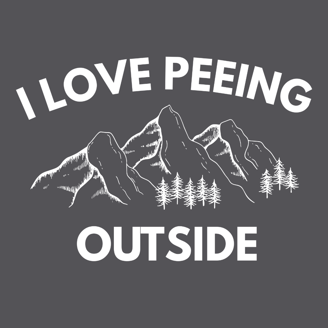 I Love Peeing Outside T-Shirt — Funny Outdoor Camping Tee with Mountain Graphic