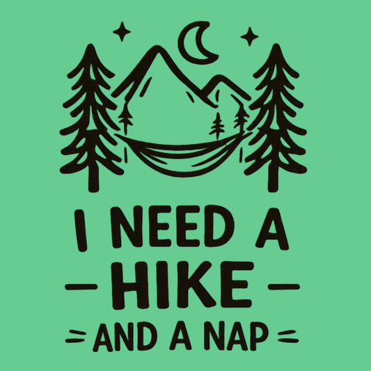 I Need a Hike and a Nap T-Shirt — Camping Graphic Tee for Outdoorsy Relaxation