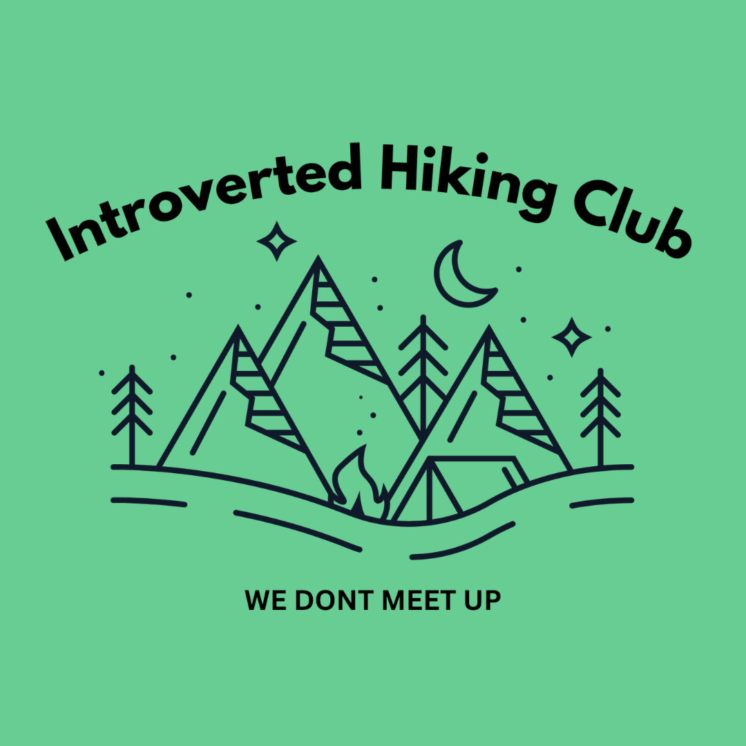 Introverted Hiking Club T-Shirt — 'We Don’t Meet Up' Minimal Mountain Tee