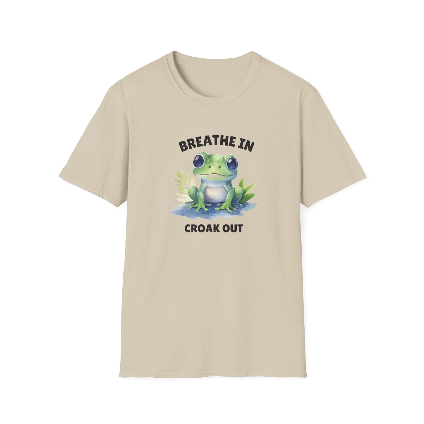 Frog "Breathe In, Croak Out" Graphic T-Shirt