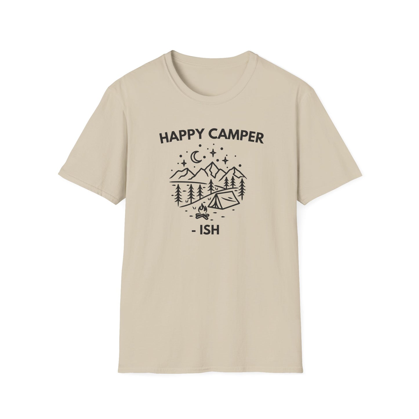 Happy Camper T-Shirt — Vintage Mountain Camping Graphic Tee