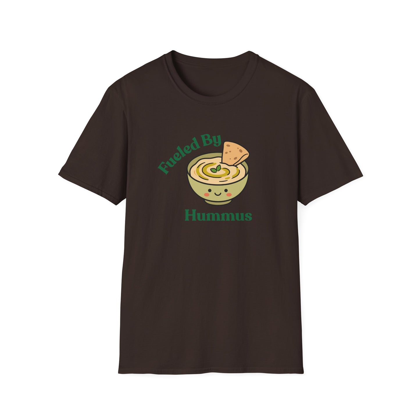 Fueled By Hummus T-Shirt — Cute Vegan Food Graphic Tee